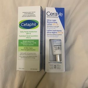 Cetaphil moisturizer spf 15/cerave lotion spf 30